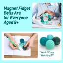 Fidget Toys Magnetic Stress Balls for Adults Teens- 8pcs Silicone Stress Relief Sensory Toy | Roller Finger Toy for Office Decoration, Gift | 4 Fun Textures Large Magnet with Organizer Box