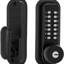 New Upgraded Gen-2 Mechanical Door Lock,Password & Key Two Unlocking MethodsWaterproof Outdoor Gate Lock with Keypad,Supports One-Touch Hold Openfor Various Indoor and Outdoor Doors