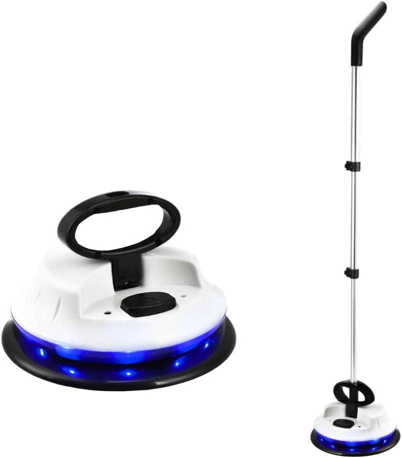 Electric Spin Mop, Duster, and Polisher, LED Lights, Ewbank Nifftee Floor and Surface Cleaner, 37 in., 150RPM, 2 lb., White