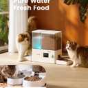 oneisall Automatic Cat Feeder and Water Dispenser, Cat Food Dispenser 36Cups/8.5L, 2-in-1 Large Capacity 5L Cat Feeder and 3.5L Gravity Water Dispenser for Pets, Timed Cat Feeder for Dry Food