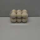 RoundFunny 12 Pcs Large Christmas Ball Ornaments Boho Farmhouse Jute Rope Balls Burlap Neutral Rustic Ornaments for Xmas Tree Wreath Garland Holiday Wedding Home (Light,3.15 Inch)