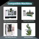 1/4'' Carbide Square Nose End Mill, 4 Flute CNC Milling Bits Set for Steel, Aluminum, Copper & More, HRC55, AlTiN-BlackNano Coating, 1Pc