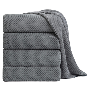 Extra Large Bath Towel Sheet Set 35x70 Inches - Oversized Highly Absorbent Towels Set,Jumbo Microfiber - Quick Dry, Lightweight,Super Soft for Bathroom,Hotel,SPA,Pack of 4 (Gray)