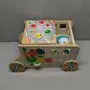 Melissa & Doug Wooden Shape Sorting Grocery Cart Push Toy and Puzzles - Pretend Play Grocery Toys, Sorting and Stacking Toys for Infants and Toddlers Ages 1+ - FSC-Certified Materials