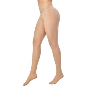 2 Pairs Plus Size Tights for Women, Rip Resistant Tights, Run Resistant Pantyhose, 20D Sheer High Waist Stretch Stockings