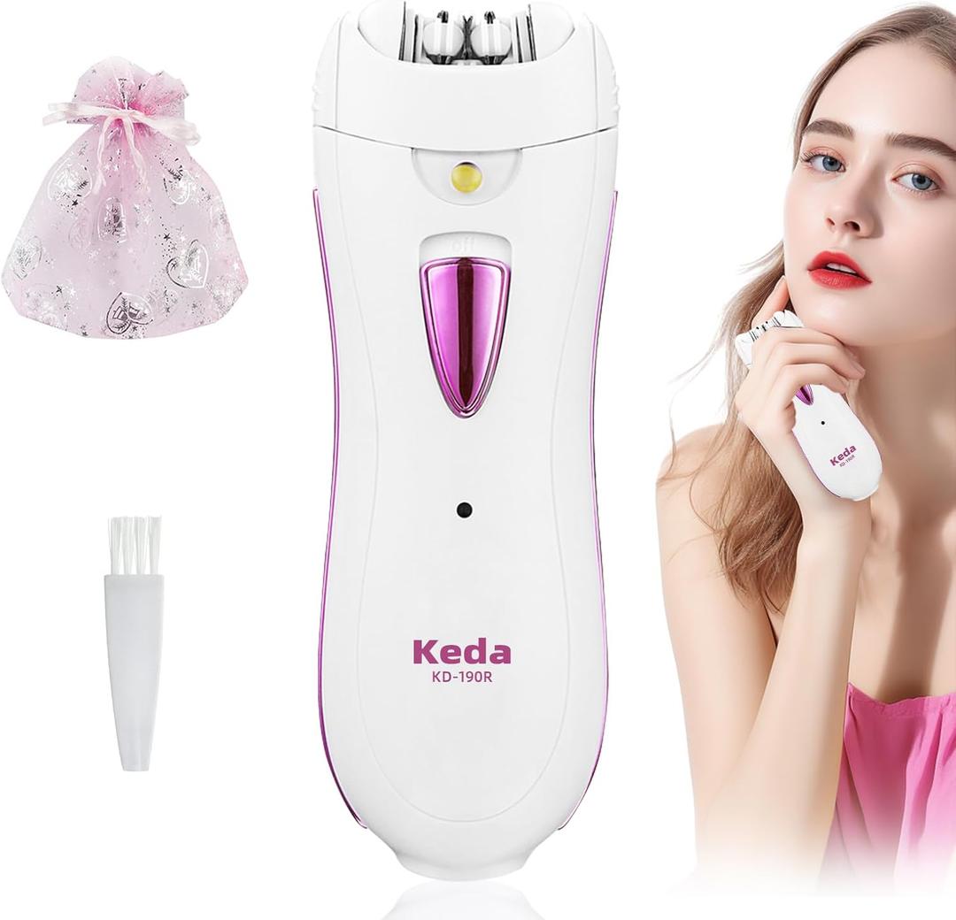 Smooth Glide Epilator for Women Face, Portable Facial Epilator for Women, Face Epilator Facial Epilator, Rechargeable Smooth Glide Epilator with LED Light for Facial, Armpit, Bikini and Leg