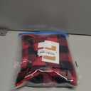 ASENKU Dog Winter Coat, Fleece Doggie Jacket Plaid Reversible Vest Waterproof Windproof Cold Weather Clothes for Small Medium Large Dogs(Red, Medium)