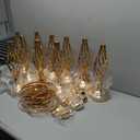 10 Pcs Crystal Flower Stand Gold Wedding Centerpieces 16.9 Inch Tall Gold Vase with Chandelier Metal Wedding Centerpiece Vase for Birthday Party Reception Festivals Party Decor (S-16.9inch)