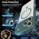 Magnetic Shockproof for iPhone 17 Pro Case,Upgraded[Camera Protection][Compatible with Magsafe][Non-Slip][Mil-Grade Protection] Slim Translucent Matte Phone Case for iPhone 17 Pro,Pine Green