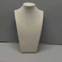 Necklace Bust Display Stand, Necklace Holder, Pendant Chain Necklace Organizer for Women (Beige Velvet, L 1PCS) (11.4" Height (1pc))