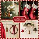 3 x Miniature Violin Christmas Ornament  Holiday Music Wooden Ornaments Home Decor, Vintage Musical Instrument Gift for Violinists, Violists, Music Lovers & Violin Teachers