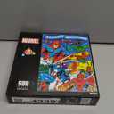 Buffalo Games  Marvel - Season's Greeting from The Avengers - 500 Piece Christmas Jigsaw Puzzle - Festive Holiday Puzzles for Adults  Precision-Cut Pieces, Winter Artwork