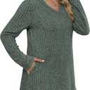 2 x WIHOLL Womens Tops Fall Fahion 2025 Long Sleeve Shirts Casual Lightweight Tunic Sweaters Fashion Winter Clothing (Gray, M)