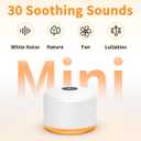 Soothing Sounds White Noise Machine Portable Sleep Machines with 30 Relaxing Sounds 12 Color Options 5 Adjustable Brightness 32 Volume Levels 4 Timer for Baby and Adult Perfect for Home Travel Office