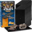 LULUCATCH Sticky Mouse Traps, 12 Pack Large Glue Traps, Pre-Baited Heavy Duty Non-Toxic Bulk Glue Boards Rat Traps Indoor for Mole, Mice, Snakes, Rodents, Cockroaches & Spiders, Pet Safe Easy to Use
