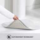 2 x Summer Beach Footprints on The Soft Sand by The Sea 3D Print Bath Mats for Bathroom Non-Slip Absorbent Soft Microfiber Plush Doormat Rugs Decor Floor Mat16 x24