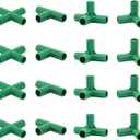 16PCS Fitting 16MM 4 Types Stable Support Heavy Duty Greenhouse Frame Building Connector Suitable for Grape Trellis Sunscreen Shed Gardening
