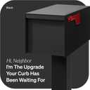adoorn Modern Large Post Mount Mailboxes for Outside USPS Approved - Black