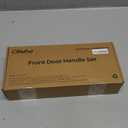 Ohuhu Front Door Handle, Heavy Duty Upgraded Front Door Lock Set Exterior Entry Matte Black Door Handles Single Cylinder Reversible Lever Zinc Alloy Use with Mechanical Electronic Smart Deadbolt Lock