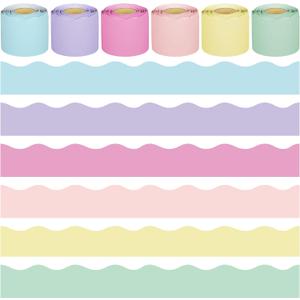 240 Ft Pastel Bulletin Board Borders Colorful Classroom Borders Scalloped Border Trim Pastel Bulletin Board Decorations for Classroom Chalkboard Home Wall Office Decoration, 6 Rolls 240 Ft Pastel Bulletin Board Borders Colorful Classroom Borders Scalloped Border Trim Pastel Bulletin Board Decorations for Classroom Chalkboard Home Wall Office Decoration, 6 Rolls