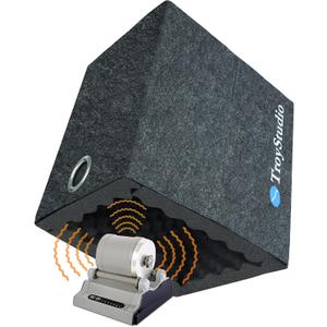 TroyStudio Portable Sound Proof Box, 16"x12"x16.2" Noise Reduction Enclosure, Light Blocking Quiet Cover, Soundproof Barrier for Ultrasonic Cleaner, CPAP, Air Pump, Rock Tumbler & Generator