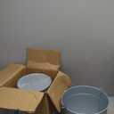 OBTANIM 4 Pack 8 Quart Galvanized Metal Buckets Champagne Drink Cooler Storage Ice Pails with Handle for Plants, Succulents, Party Favors Organizing Home Parties Bar Cooling Supplies