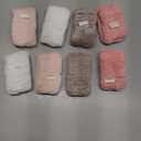 Chuangdi 4 Pairs Wrist Bands for Washing Face Wrist Spa Microfiber Wash Towel Band Scrunchies Absorbent Wristbands Sweatband for Women Prevent Liquid from Spilling(Stylish Colors)