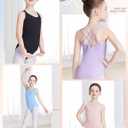 Daydance Toddler Kids Girls Camisole Leotards for Ballet, Double Breast Dance Bodysuit (10-11 Years)