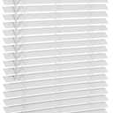 SMONTER 2" Slat Faux Wood Blinds with Crown Valance- Cordless Horizontal Blinds Room Darkening Blinds for Windows Bedroom, Bathroom, Living Room, Glass Door Interior Decor, 45" Wx 48" H