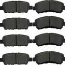 SIPAUTEC-Front and Rear Brake Pads 4-Wheel Set Ceramic Disc Brake Pads Replacement For 2008-2013 Nissan Rogue All Models