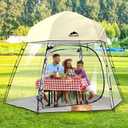 Sports Tent, 4/6/8 Person Fully Transparent View, 6.6''*6.6''/9.1''*9.1'',Waterproof/Windproof/coldproof, Removable Waterproof Canopy, Suitable for Camping, Fishing, Party, Outdoor Activities