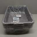 13 L Plastic Commercial Bus Tubs, Grey Plastic Dishwashing Tub, 4 Packs