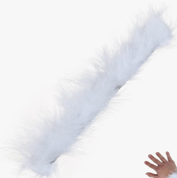 Feather Furry Ostrich Hair Slap Bracelet, X003RKM8Z1