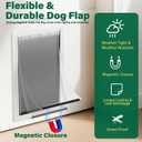 Large Pet Door Replacement Flaps with Metal Bracket and Screws, Dog Door Flap Compatible with Petsafe Freedom Doggie Door Replacement Flaps PAC11-11039 10 1/8" X 16 7/8"(Frosted Transparent)