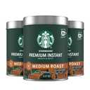 Starbucks Premium Instant Coffee, Medium Roast Coffee, Arabica Beans, Three 3.17 oz Tins (EXP 04/07/27)