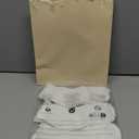 DarkCom Ruffle Socks Womens 6 Pairs Cute Ankle Lettuce Edge Frilly Crew Socks (5-9, White)