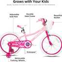 JOYSTAR Girls Bike for Toddlers and Kids Age 3-10 Years, 12 14 16 20 Inch Kids Bike with Training Wheels and Handbrakes, 20 Inch Bike with Kickstand, Multiple Colors