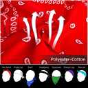 AURUZA 12-44pcs Bandanas for Men Women Paisley Large Bandana Black Red White Head Wrap Headbands Cowboy Handkerchief (14pcs)