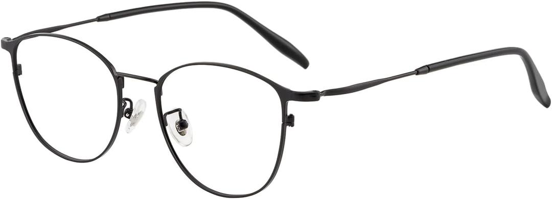 GUDVUE Blue Light Glasses, Computer/Gaming/TV/Phones Glasses for Women/men, Anti Glare/UV400/Eye Strain, Oval Black