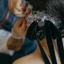 Christmas Black Velvet Ribbon, 5/8 Inch x 30 Yard Vintage Single Face Spool Satin Velvet Ribbon for Christmas Wreath Decoration DIY Bow Craft Gift Wrapping Wedding Ornaments Party Home Decor