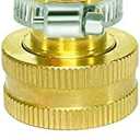 AOPANDA Garden hose Adapder, 3/4'' to 1/4'' ID Hose Adapter, Convert 3/4" Female Hose Thread Bib to 1/4" ID Tubing, 1 Brass Adapter with 2 Washers