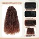 Drawstring Ponytail Extension 18Inch Kinky Curly Ponytail for Women Fluffy Pony Tails Hair Extensions Synthetic Hairpiece for Daily Use(4/30)