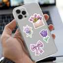 3 x 50PCS Aesthetic Purple Stickers for Water Bottle, Cute Aesthetic Stickers for Teens,Waterproof Vinyl Decals for Laptop Journal Scrapbooking Party Favors (Aesthetics P)