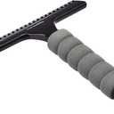 Amazon Basics All-Purpose Window Squeegee with Handle for Car Windshield, Shower, Glass, Mirror Cleaning, Silicone Rubber Blade, Streak-Free Results, Lightweight, Black, 8-inch