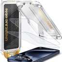 2 x UNBREAKcable Screen Protector for iPhone 15 Pro Max, Pull-To-Protect Easy Installation, Auto Dust-Elimination, 9H+ Military-Grade Tempered Glass, Bubble-Free, Case Friendly, HD Clear, 6.7 Inch, 2 Pack