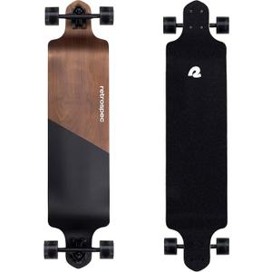 Retrospec Tidal Drop Down Longboard - 41" Extra Wide Stable Deck, 9-Ply Canadian Maple, ABEC-9 Bearings, 85A PU Wheels, Reverse Kingpin Trucks for Cruising & Downhill