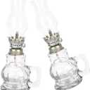 Happyyami 2Pcs Vintage Glass Kerosene Lamp Decorative Oil Light for Home Bedroom and Wedding Indoor Lantern with Fine Workmanship and Comfortable Hand Feeling