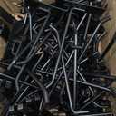 Gridwall Hooks 60 Pcs, Pack in 6 Inch Gridwall & Fixtures Hooks for Grid Wall Panels Accessory, Heavy Duty Display Hooks for Wire Grid Wall Accessories Display Rack Hanging Storage ( Black )