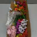24 Bundles Artificial Flowers for Outdoors/Indoors, Fake Flowers Plants for Indoor Outside Garden Porch Window Box Home Wedding Farmhouse(8 Color)