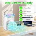 iFTY Small Portable Air Conditioners, Portable AC Unit w/Remote, 1.5L Water Tank, 3 Speeds, 2 Cool Mist, 3 Timers, 7 Night Light, Mini Air Conditioner, Personal Air Cooler Fan for Room Bedroom White